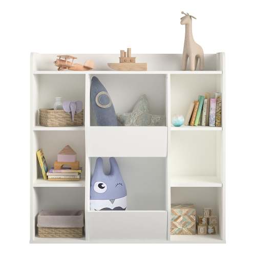 Jocelyn Large Toy Storage Bookcase with 8 Open Compartments