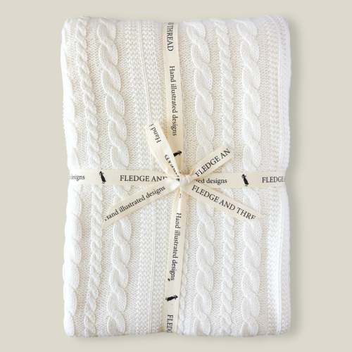 Knitted Baby Blanket Australia – 100% Cotton Newborn Blanket & gifts – Fledge and Thread