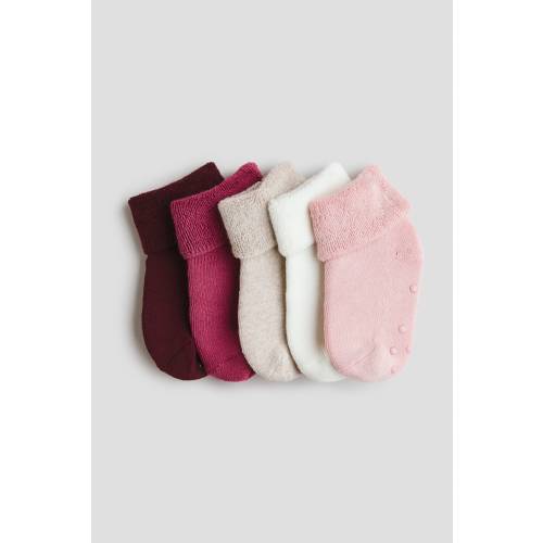 5-PACK NON-SLIP TERRY SOCKS