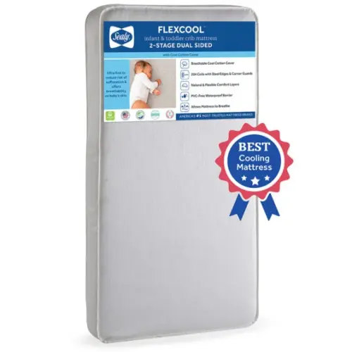 Sealy FlexCool 2-Stage | Baby Crib Mattress | Toddler Mattress |