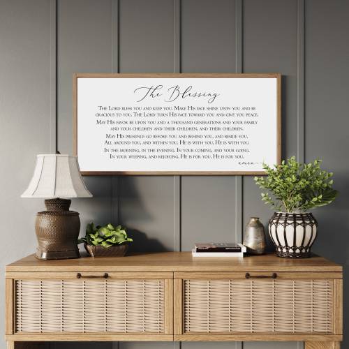 The Blessing, Song Lyrics Kari Jobe, Scripture Wall Art, Wood Signs, Christian Wall Decor, May His Favor Be Upon You, Scripture Signs