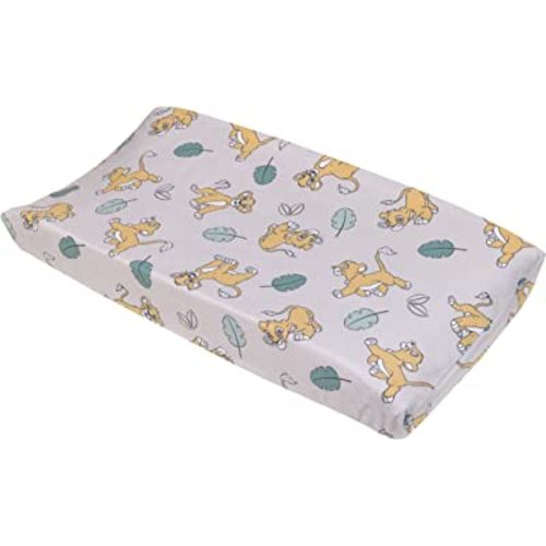 Disney Lion King Ivory, Teal, Sage and Gold Simba Future King Super Soft Changing Pad Cover