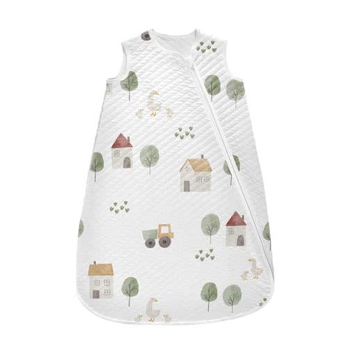 vvfelixl Baby Sleep Sack for 6-12 Months Farm Animals Goose Truck Baby Wearable Blanket Zipper Swaddle Transition Sleeping Bag for Infant Baby Sleep Suit for Newborn Toddler
