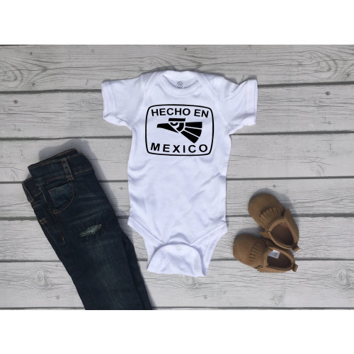 Baby Outfit Newborn Bodysuit Mexican Spanish Hecho en Mexico
