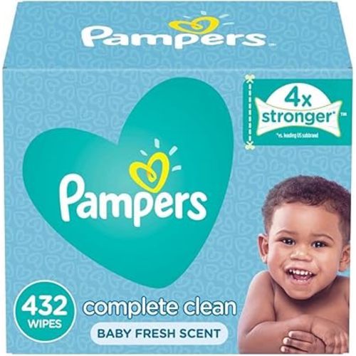 Pampers Baby Wipes Complete Clean Scented 6X Pop-Top Packs, 432 Count
