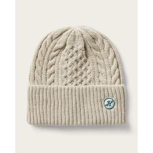 Baby Vulcan Cable Knit Beanie in Grey Sage