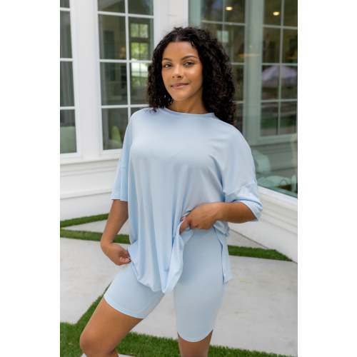 Women’s Biker Short Set in Breeze