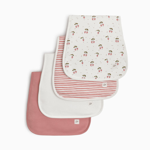 Tiny Kind 4 Pack Organic Burp Cloth - Cherries