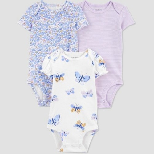 Carter's Just One You® Baby Girls' 3pk Bodysuit, Color: Purple, Size: 3M