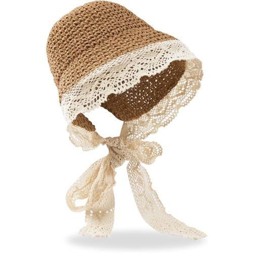 pureborn Baby Toddler Girls Straw Sun Hat Summer Beach Hat