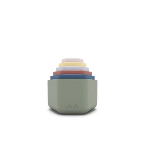 Lalo 6pc Silicone Stacking Cups Bath Toy