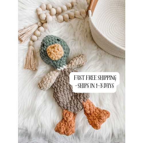 Mallard Duck Lovey, Duck Nursery Decor, Mallard Duck Baby Gift, Hunting Themed Nursery, Baby Cuddle Blanket, Duck Baby Toy