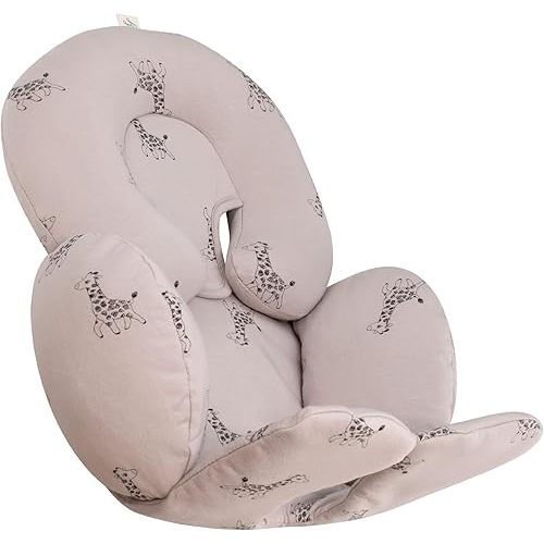 JYOKO Kids Reducer Cushion Infant Head & Baby Body Support Antiallergic 100% Cotton (Giraffe, Head and Body Support) 2 Parts