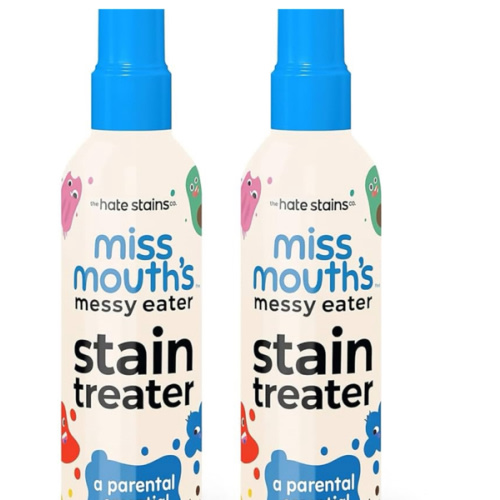 Miss Mouth's Messy Eater Stain Treater Spray - 4oz 2 Pack Stain Remover - Newborn & Baby Essentials - No Dry Cleaning Food, Grease, Coffee Off Laundry, Underwear, Fabric