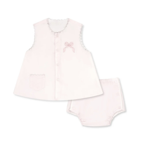 Maria Pink Bow Diaper Set – Peaches
