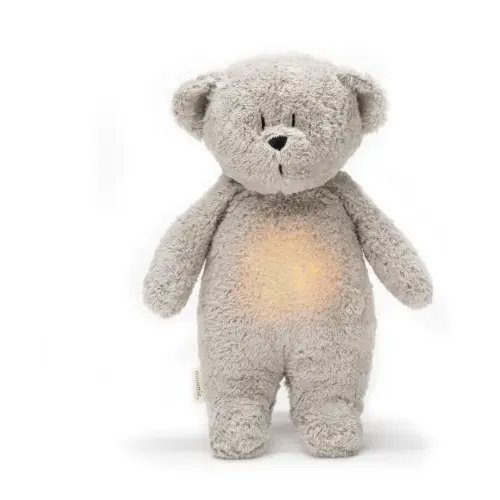 Moonie - Teddy Bear musical nightlight - Grey | Smallable