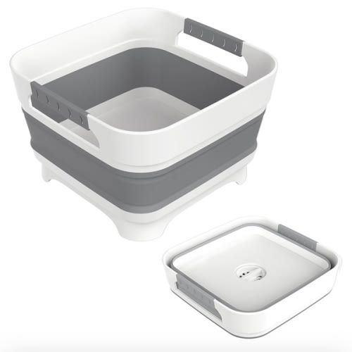 MontNorth Collapsible Wash Basin with Drain Plug