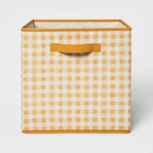 13" Fabric Gingham Storage Bin - Pillowfort™