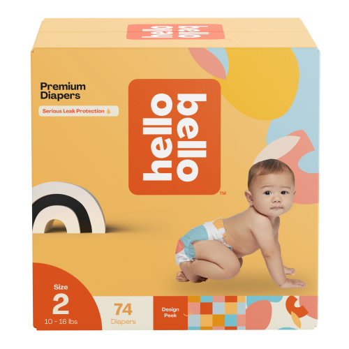 Hello Bello Premium Baby Diapers, Infant Size 2 Honeysuckle 74ct (Select for More Options)
