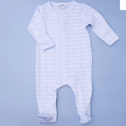 Little Brother Print Footie – Magnolia Baby