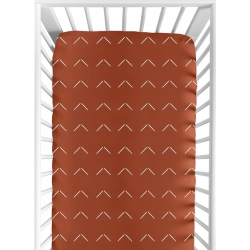 Diamond Tuft Orange Collection Crib Sheet