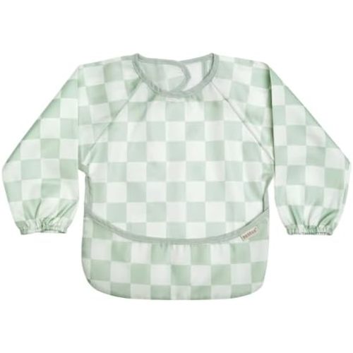 haakaa Mess Proof Long Sleeve Baby Bib, Water Resistant Smock Baby Bibs for Eating, Painting & Play, Machine Washable