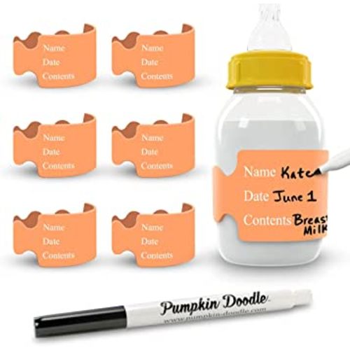Pumpkin Doodle The Original Write and Reuse Baby Bottle Labels for Daycare