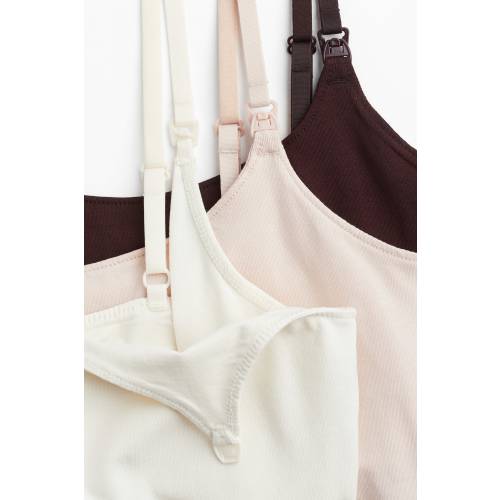 MAMA 3-PACK NURSING CAMISOLE TOPS
