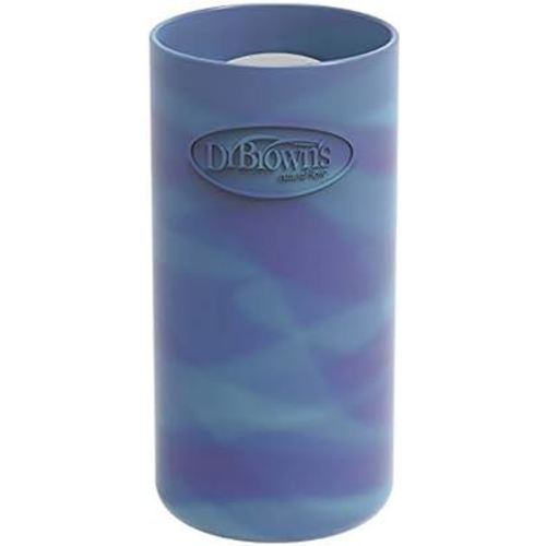 Dr. Brown's Natural Flow Options+ Glass Baby Bottle Sleeves,100% Silicone,8 oz,Narrow,Glow in the Dark