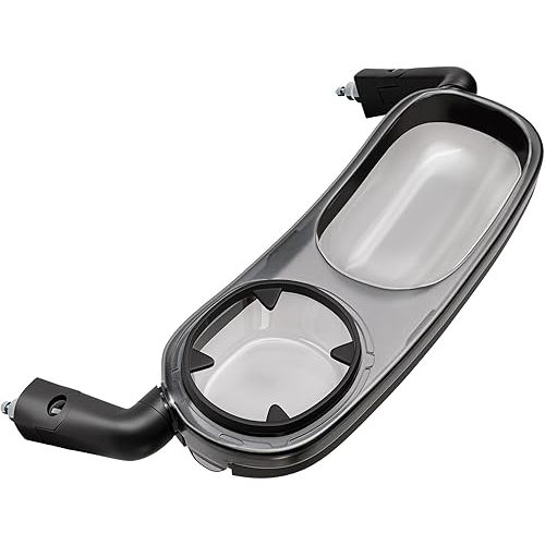Snack Tray Fits for UPPAbaby Vista/Vista V2/Vista V3/Cruz/Cruz V2/RumbleSeat/RumbleSeat V2, Dishwasher Safe, Quick Attachment, Folds with Stroller, Grey