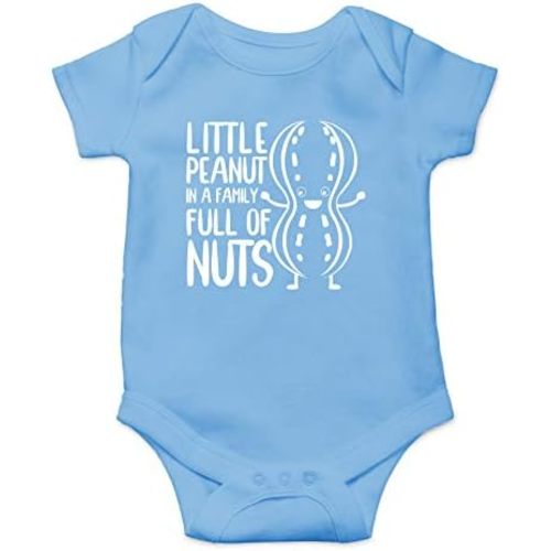 Little Peanut In A Family Full Of Nuts - Funny Baby Essentials Bodysuit - Cute Baby Boy Clothes