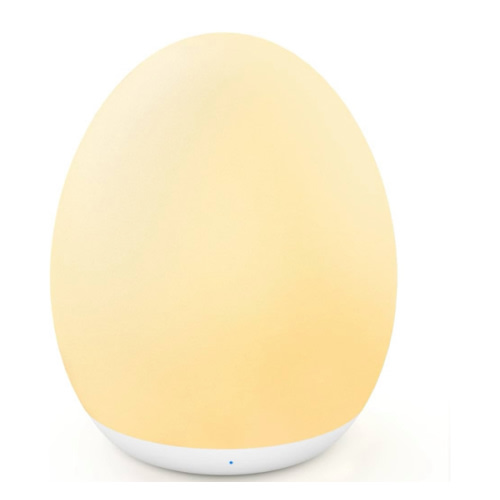 MediAcous Night Light for Kids, Baby Egg Light for Nursery, 7 Colors Changing & Stepless Dimming, Soft Silicone Touch Night Lamp with 1 Hour Timer, Rechargeable Nursery Night for Breastfeeding