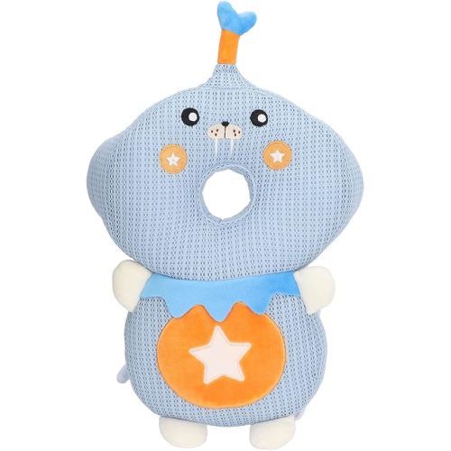 Baby Head Protector, Toddler Walking Head Protection Baby Head Backpack for Walking Crawling, Bear/Rabbit/Whale (whale)