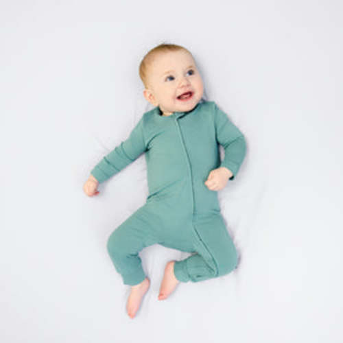 Larkspur Baby Zip Romper in Jade – Tenth & Pine