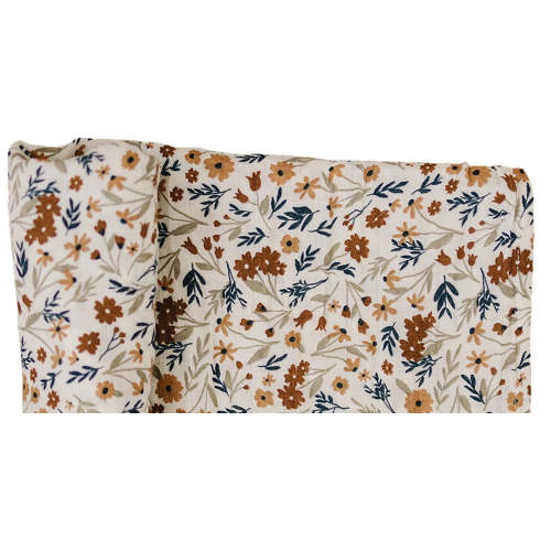 Harvest Floral Muslin Swaddle Blanket