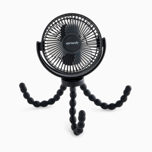Sprucely Portable Stroller Fan - Black