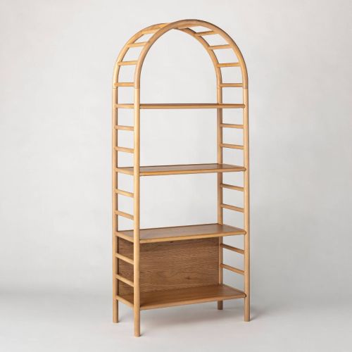 72" Holladay Curved Wooden Bookcase - Threshold™ Designed With Studio Mcgee