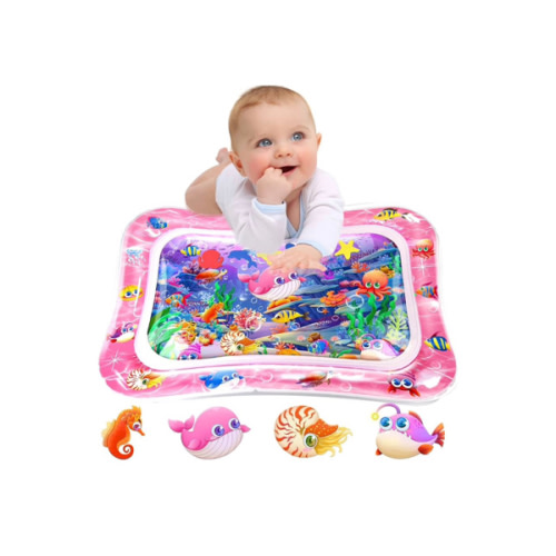 Infinno Tummy Time Mat Premium Baby Water Play Mat for Infants and Toddlers Baby Toys for 3 to 24 Months, Strengthen Your Baby's Muscles, Pink Theme Toys