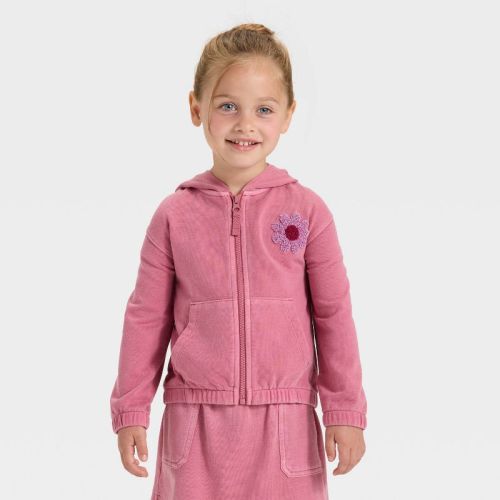 Toddler Girls' Zip-Up French Terry Hoodie - Cat & Jack™