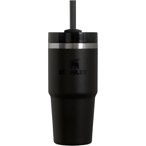 Stanley Quencher H2.0 FlowState Stainless Steel Vacuum Insulated Tumbler with Lid and Straw for Water, Iced Tea or Coffee, Smoothie and More, Black 2.0, 14oz