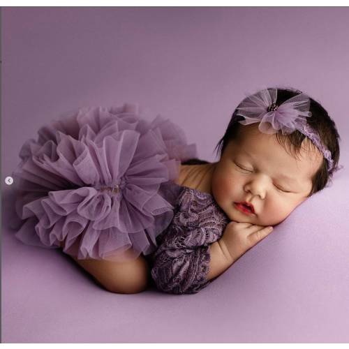 Purple lace romper for newborn girl photography outfit,Newborn Romper,Newborn Outfit,Newborn romper with Headband,Newborn Photography Prop