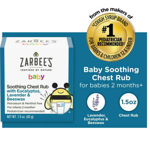Zarbee's Baby Soothing Chest Rub, Eucalyptus, Lavender & Beeswax, 1.5 oz