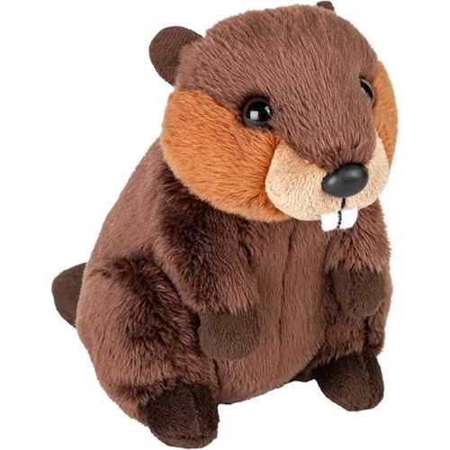 Wild Republic Pocketkins-Eco Beaver, Stuffed Animal, 5 inch, Plush Toy, Ecofriendly
