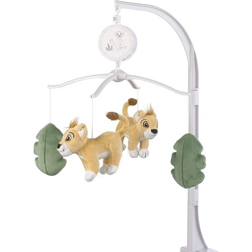 Disney Lion King Leader of The Pack Sage & Yellow Plush Simba Musical Mobile, Yellow, Sage