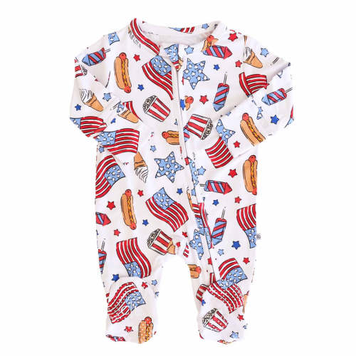Party in the USA Zipper Footie | Fireworks