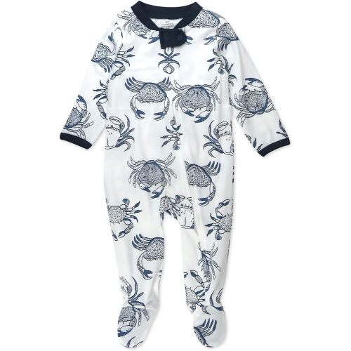 HonestBaby Sleep and Play Footed Pajamas One-Piece Sleeper Jumpsuit Zip-front PJs Organic Cotton for Baby Boys, Unisex