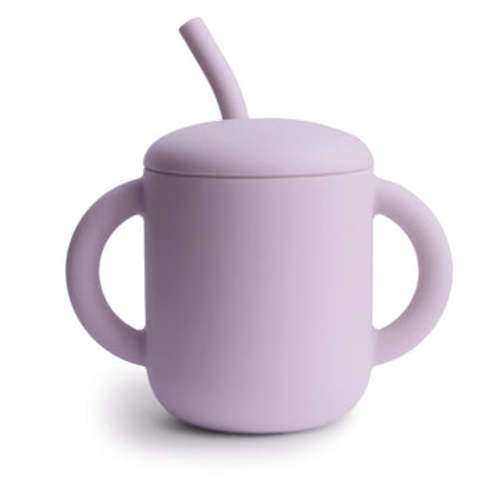Mushie Baby Silicone Training Cup + Straw