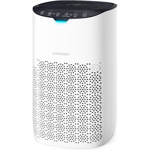 POMORON Air Purifiers for Home Large Room Up to 3500Ft² with Air Quality Sensor&Auto Mode, UV, Efficient HEPA Air Purifiers Filter 99.97% of Pollen Allergies Smoke Dust Pet Dander for Bedroom, MJ003HD