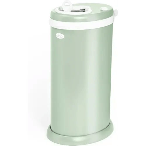 Ubbi Steel Diaper Pail, Odor Locking, No Special Bag Required, Award-Winning, Registry Must-Have, Sage Green