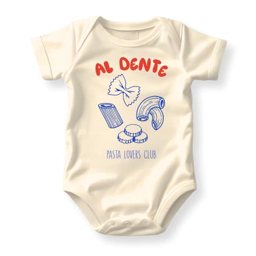 Al Dente Pasta Baby Bodysuit, Italian Pasta Lovers Outfit for Children